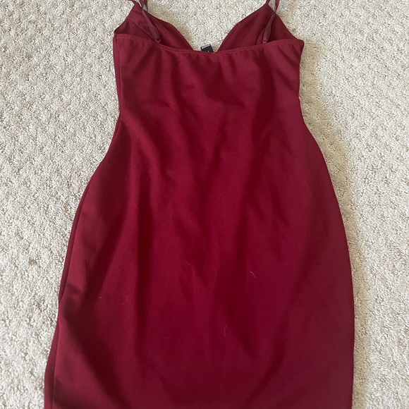 Maroon Windsor Formal Mini Dress - Picture 3 of 4